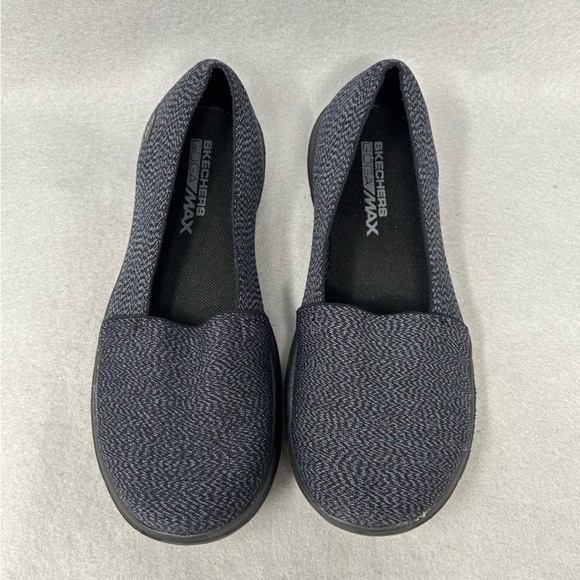 Skechers Womens Size 6 Style 15412 GOWALK LITE SMITTEN Black Gray Slip On Shoes - Picture 3 of 9